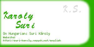 karoly suri business card